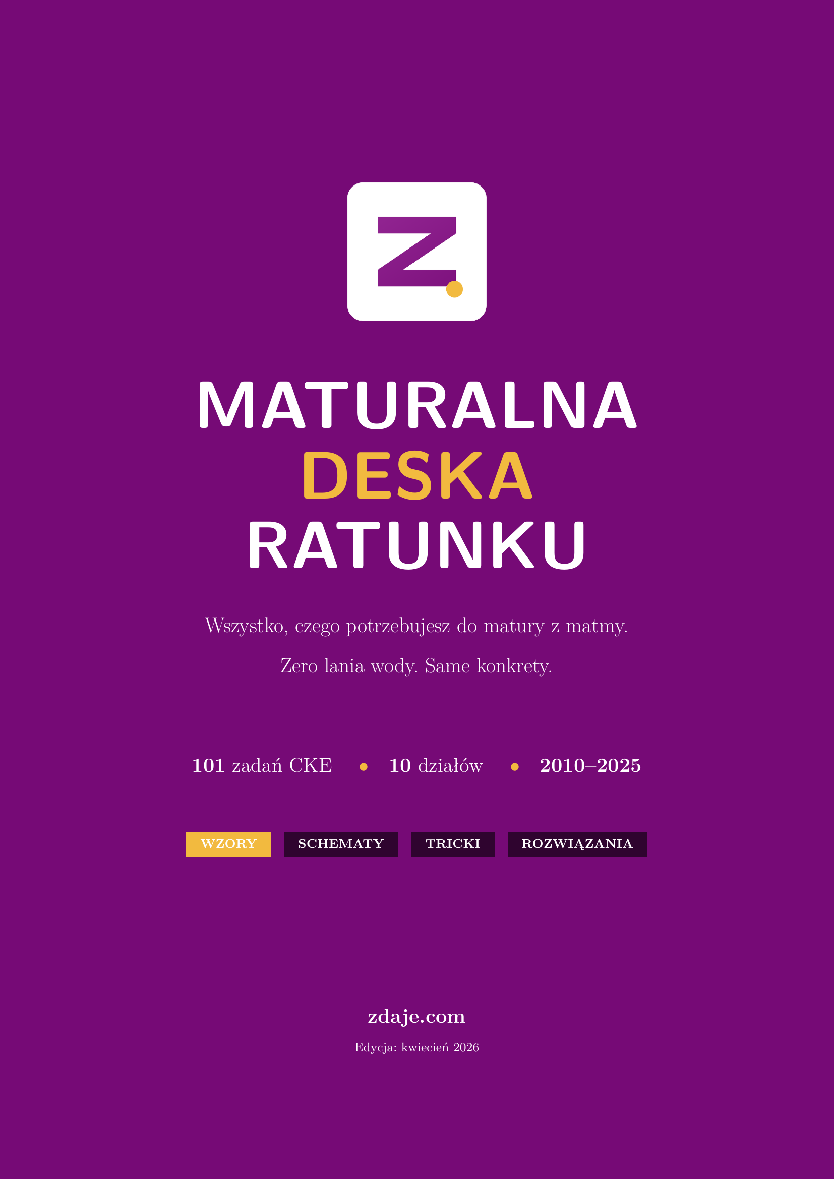 Maturalna Deska Ratunku — okładka PDF